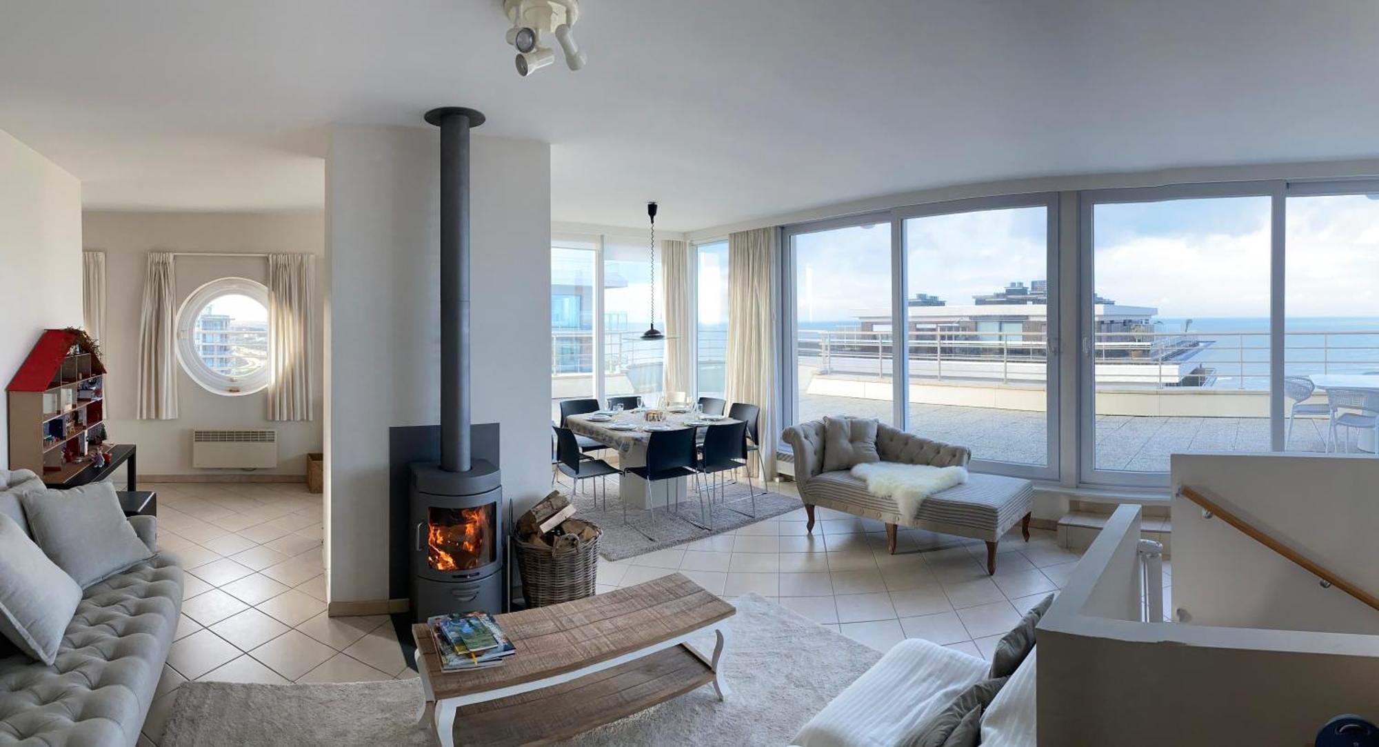 Ferienwohnung Duplex Penthouse Super Zeezicht De Panne Exterior foto